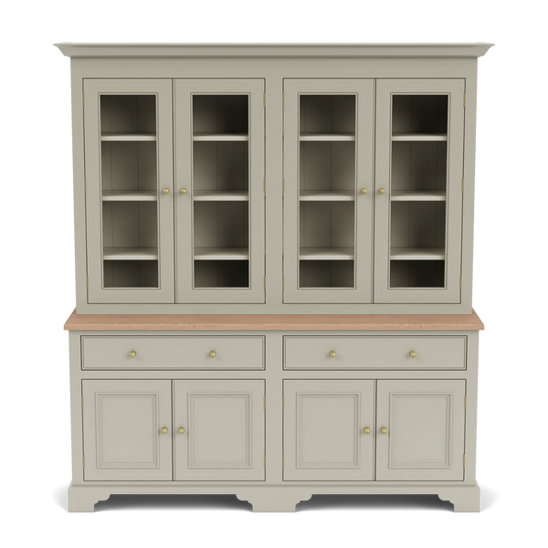 Chichester 6ft Glazed Dresser, Painted
