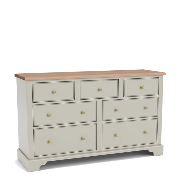 Chichester Wide Chest of Drawers, Shingle