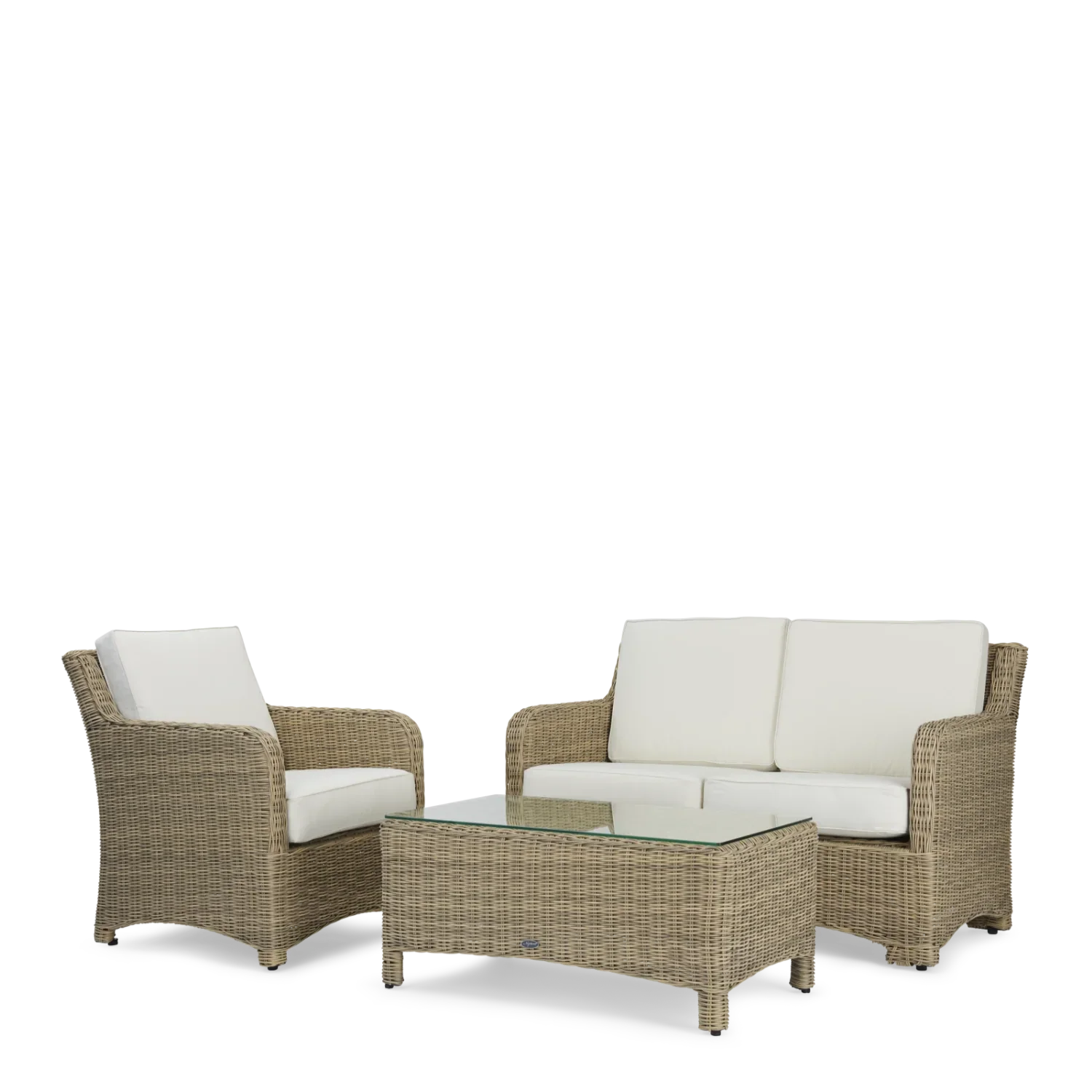 Neptune Seasonal_Garden_Outdoor coffee and side table default Compton 3 Seater Modular Wicker Garden Sofa Set with Armchair & Coffee Table
