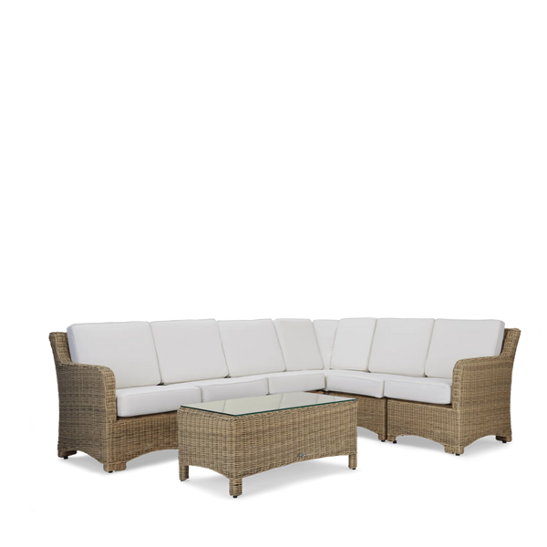 Neptune Seasonal_Garden_Outdoor sofas and relaxed chairs default Compton 6 Seater Modular Wicker Garden Corner Sofa Set with Coffee Table
