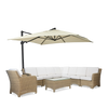 Neptune Seasonal_Garden_Outdoor coffee and side table default Compton 8 Seater Modular Wicker Garden Corner Sofa Set with Coffee Table & Parasol
