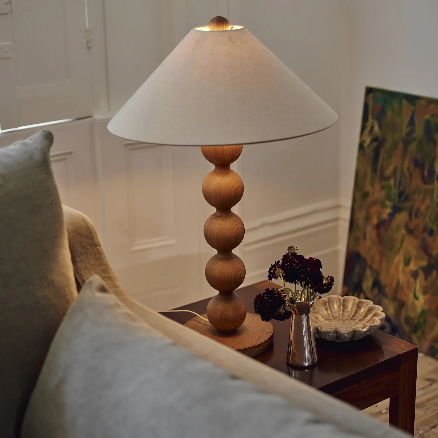 Neptune Accessories_Lighting_Table lamps default Dawes Wooden Bobbin Table Lamp