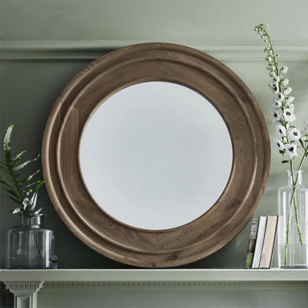 Neptune Accessories_Living accessories_Mirrors default Edinburgh Large Round Mirror, Vintage Oak