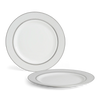 Neptune Accessories_Tabletop_Dinnerware default Fenton Bone China Charger Plates, Platinum - Set of 2