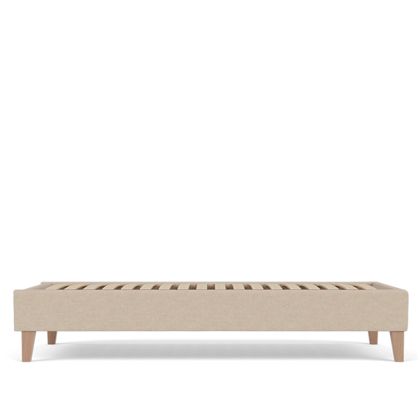 Neptune Beds default Francis Single Bed Base, Signature Linen Calico - Natural Oak Legs