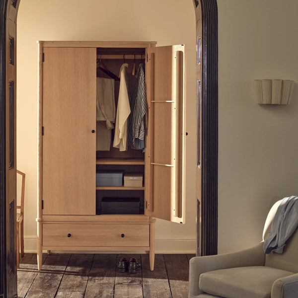 Neptune Furniture_Bedroom furniture_Bedroom casegoods default Frome Double Oak Wardrobe, 103cm