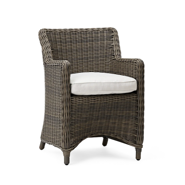 Neptune Seasonal_Garden_Outdoor dining and carver chairs default Harmondsworth 8 Seater Teak Garden Dining Table Set with Stanway Reed Carver Chairs