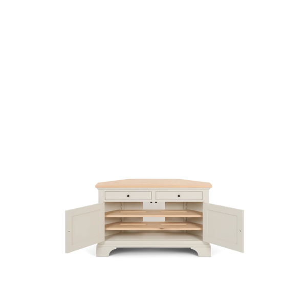 Henley 4ft Oak Corner TV Cabinet, Painted