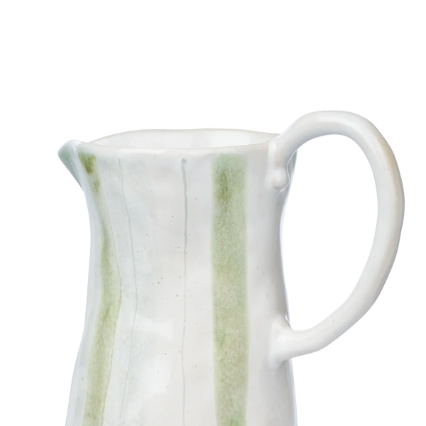 Neptune Accessories_Tabletop_Serveware default Hollywell Jug, Green Stripe