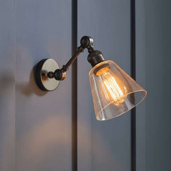 Neptune Accessories_Lighting_Wall lights default Keats Glass Shade Wall Light, Bronze