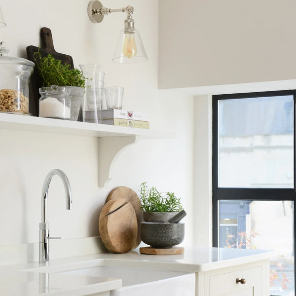 Neptune Accessories_Lighting_Wall lights default Keats Glass Shade Wall Light, Nickel