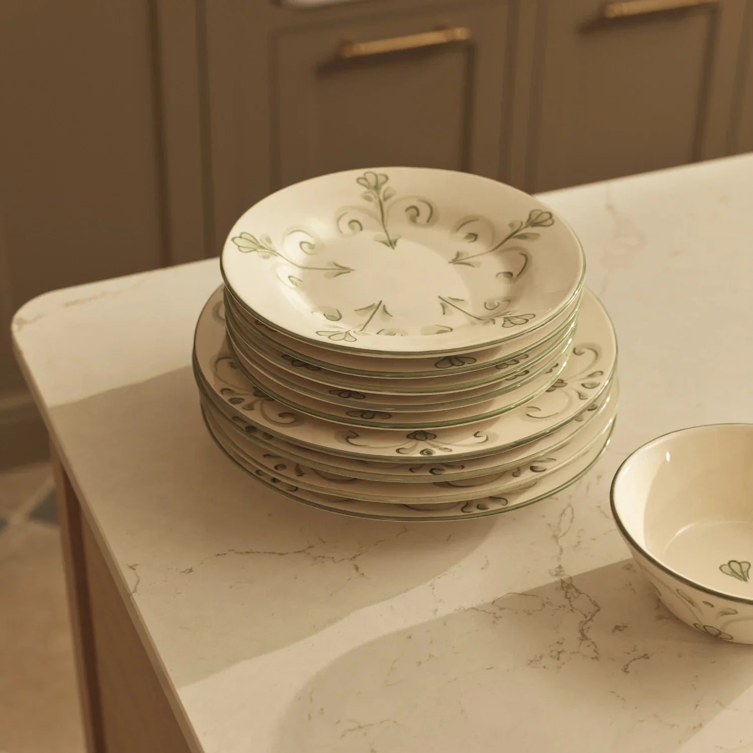 Neptune Accessories_Tabletop_Dinnerware default Lamorna Green Side Plate