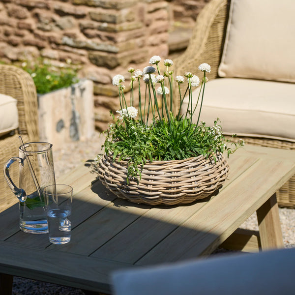 Neptune Outdoor pots & planters Default Littleton Wicker Round Basket