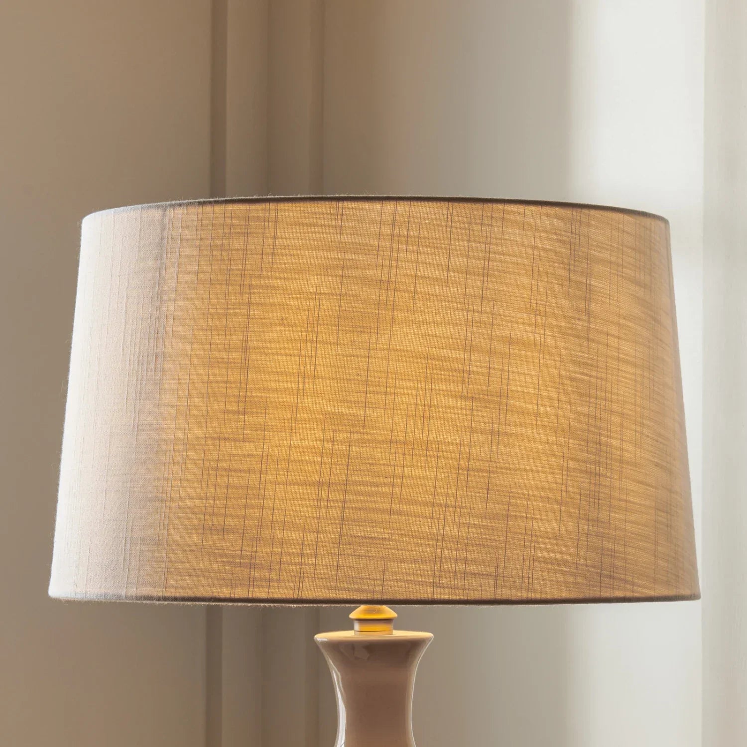 Neptune Accessories_Lighting_Lighting accessories 19in Lucile Linen Tapered Lampshade, Warm White