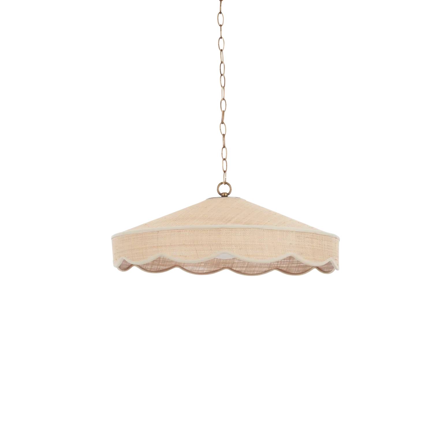 Neptune Accessories_Lighting_Pendants default Marina Large Scalloped Raffia Pendant Light