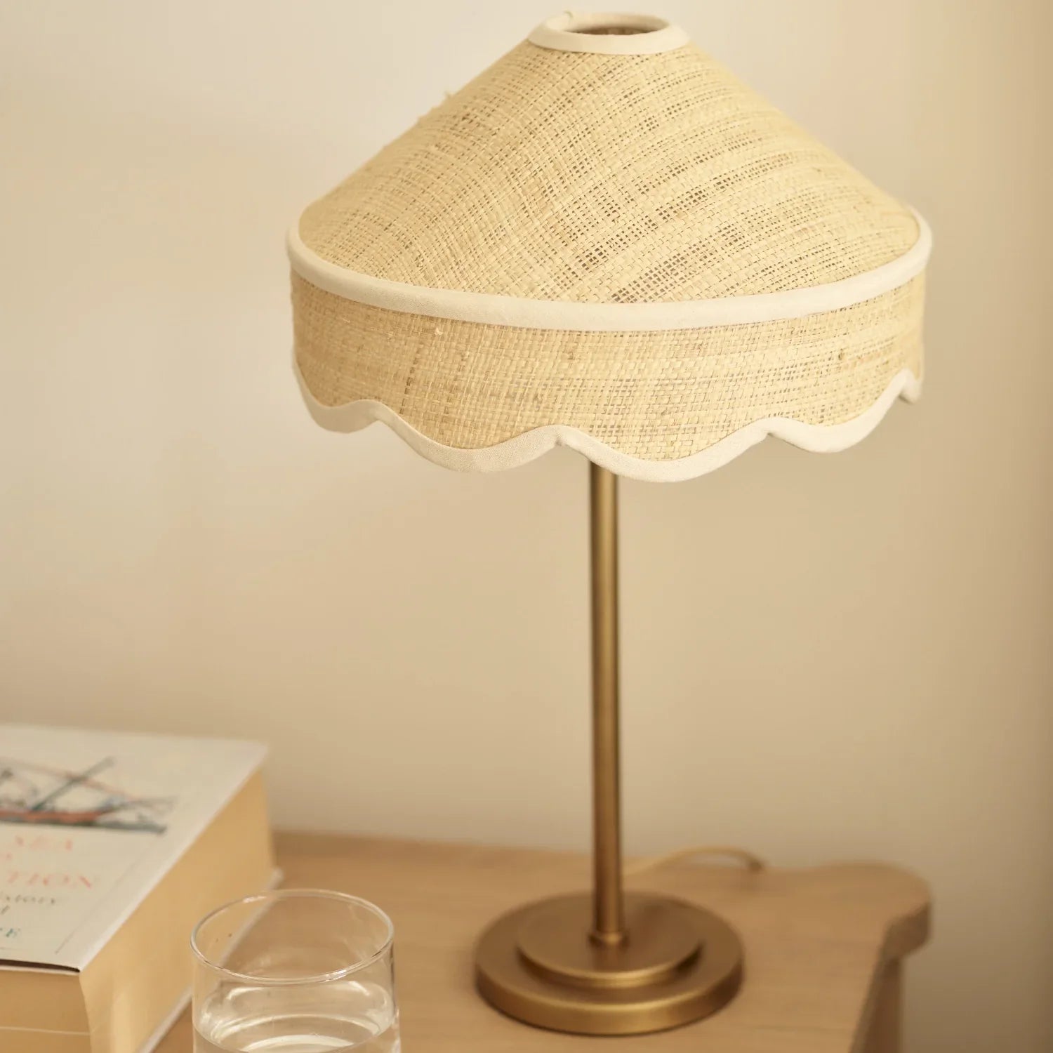 Neptune Accessories_Lighting_Table lamps default Marina Scalloped Raffia Table Lamp