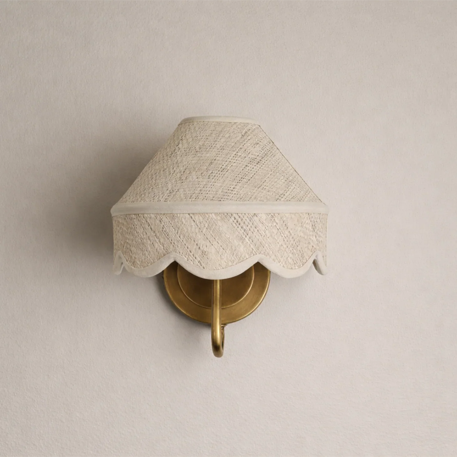 Neptune Accessories_Lighting_Wall lights default Marina Scalloped Raffia Wall Light