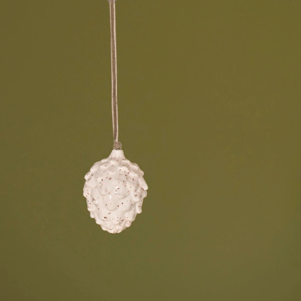 Mirabel Ceramic Pine Cone Hanging Decoration – Neptune