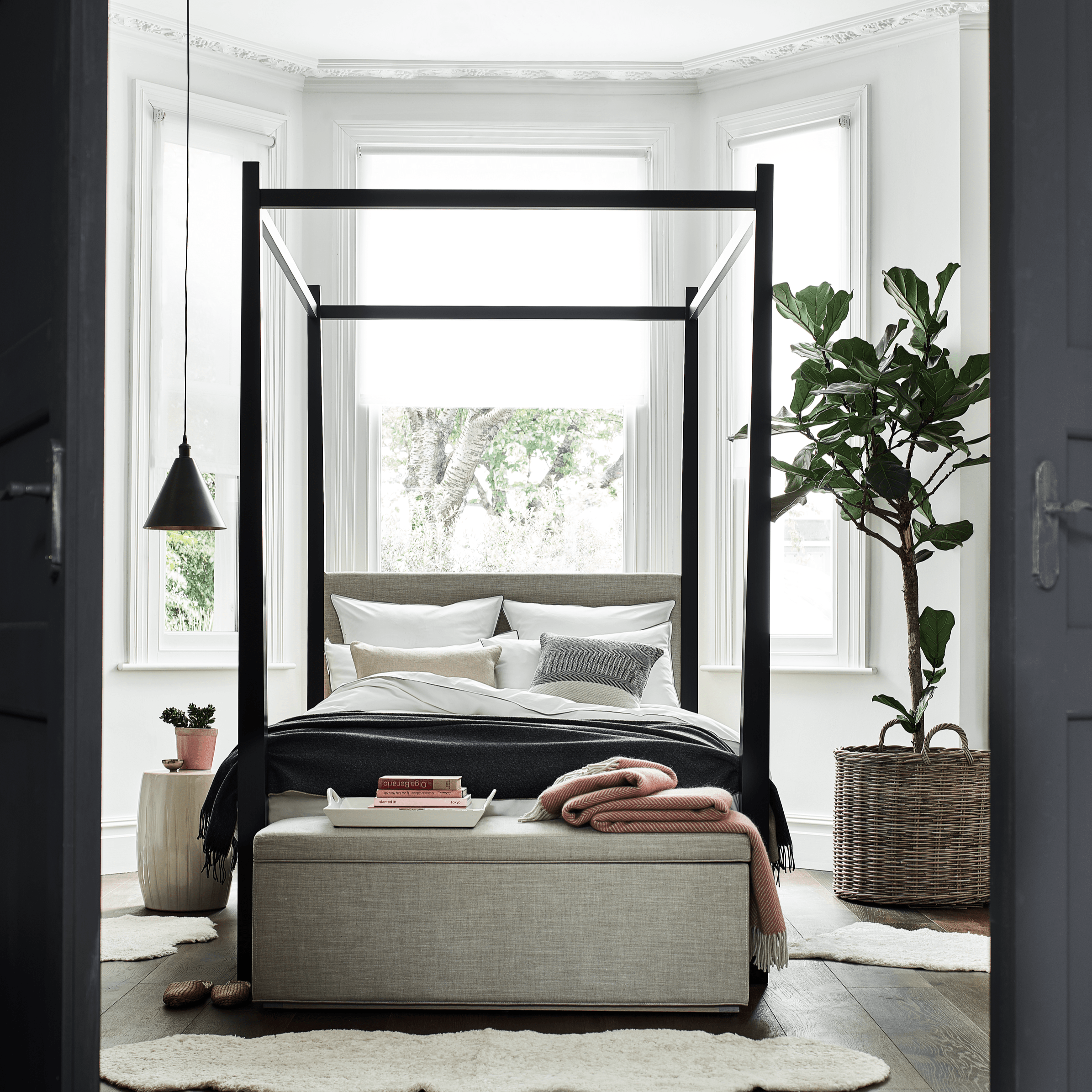 Neptune Beds 0 paint service / Super King Wardley Four Poster Bed, Painted