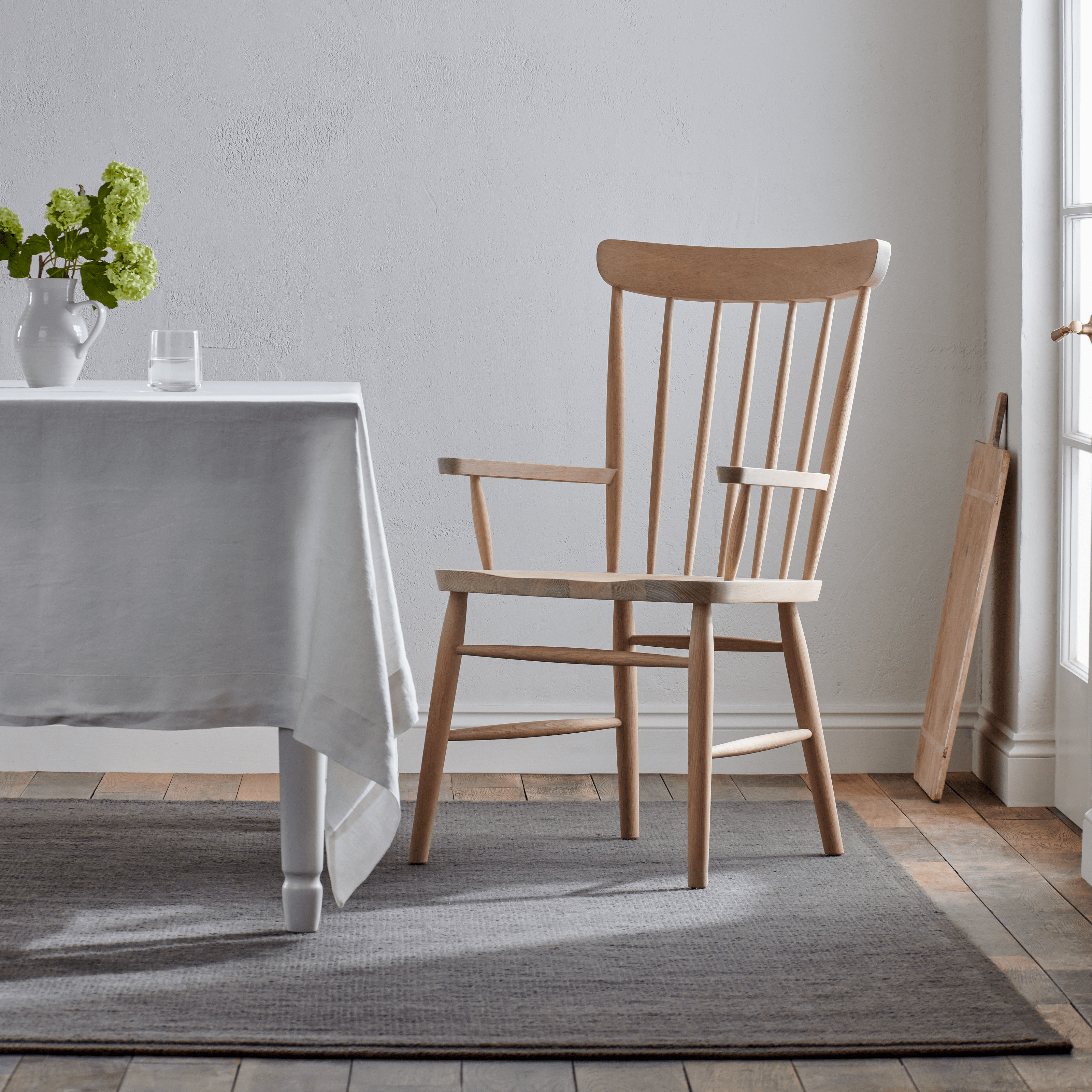 Neptune Chairs Wardley Carver Chair, Natural Oak
