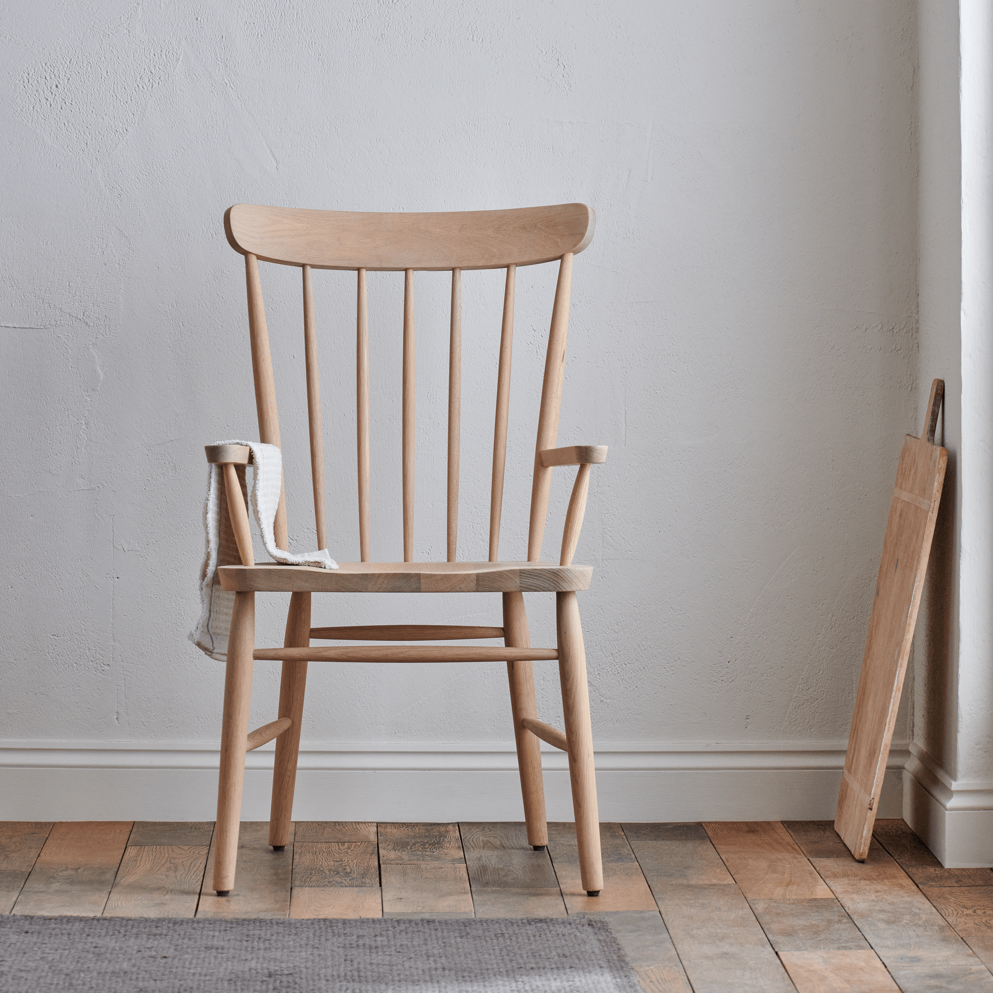 Neptune Chairs Wardley Carver Chair, Natural Oak