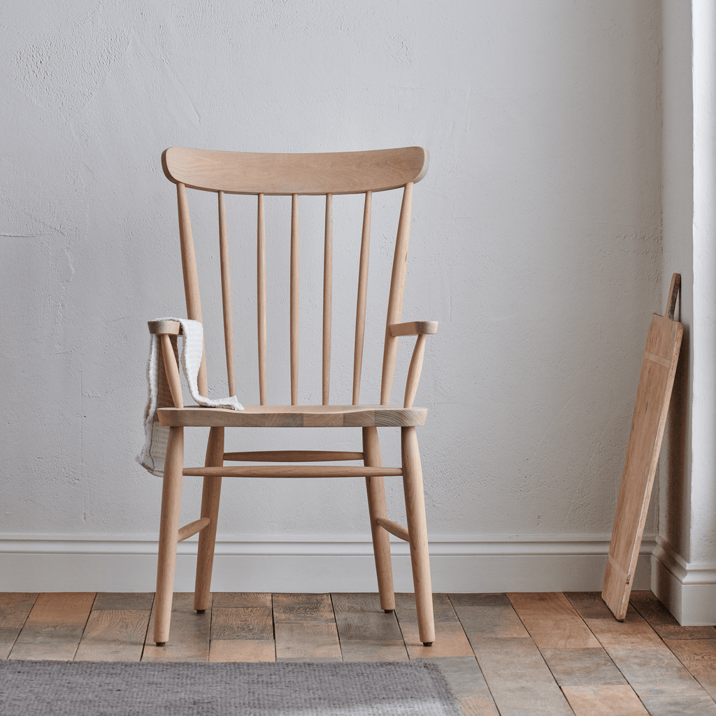 Wardley Carver Chair, Natural Oak Neptune