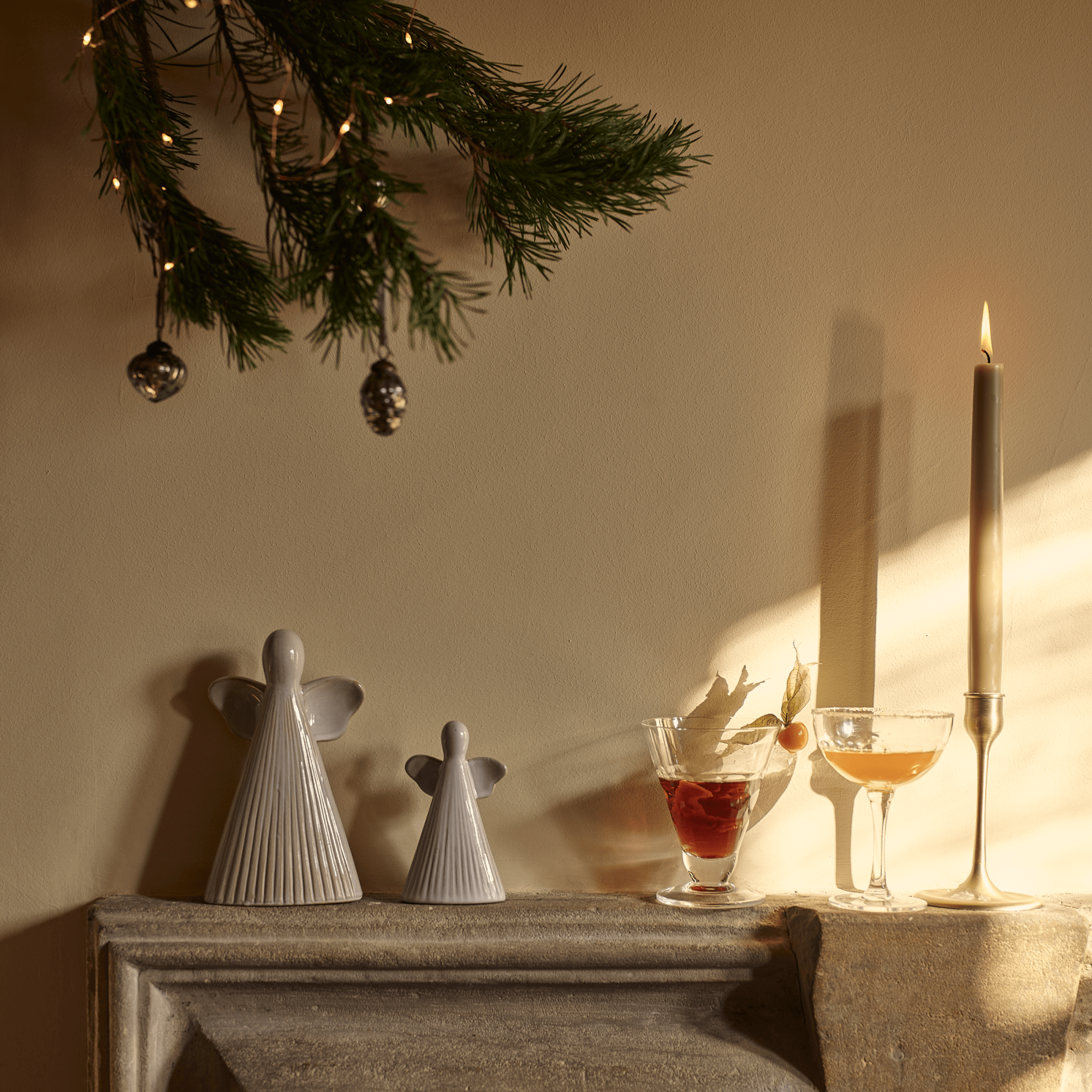 Neptune Christmas Decorations Large Ripley Ceramic Angel