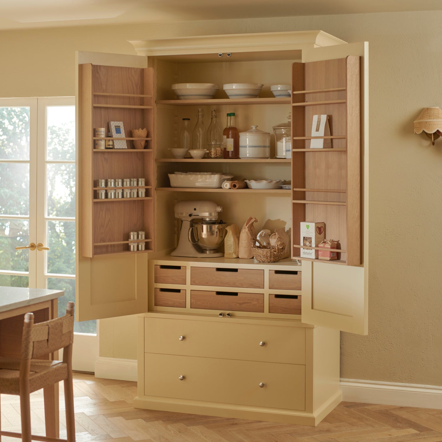 Neptune Full Height Cabinets 0 paint service Suffolk Freestanding Double Kitchen Larder, Painted