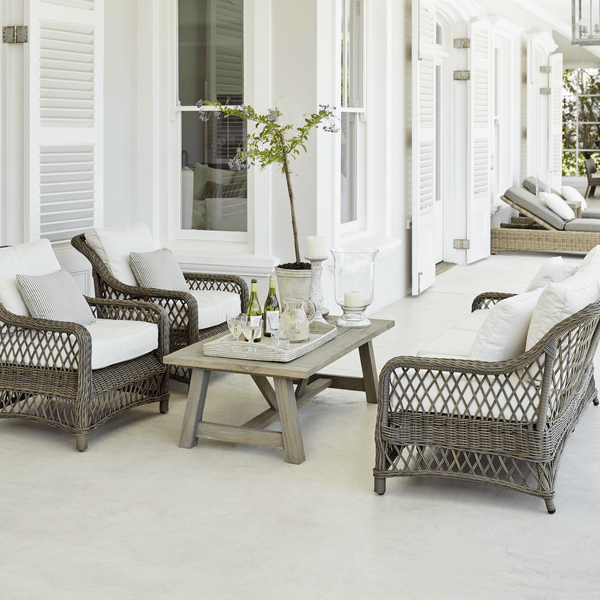 Neptune Garden Sets 5 Seater Harrington Sofa, Armchairs & Coffee Table Set