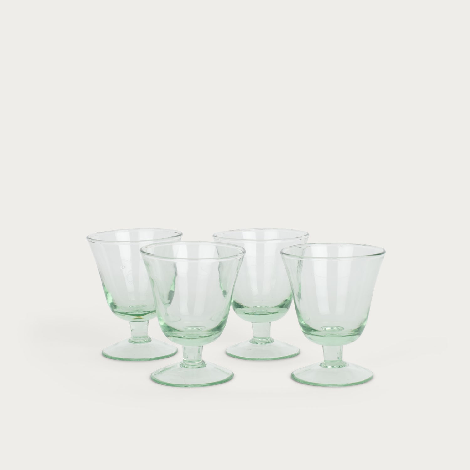 Neptune Glassware Primrose Green Bistro Glass, Set of 4