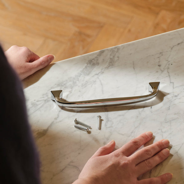 Neptune Handles & Hardware Chrome Warwick Large Handle, Set of 2