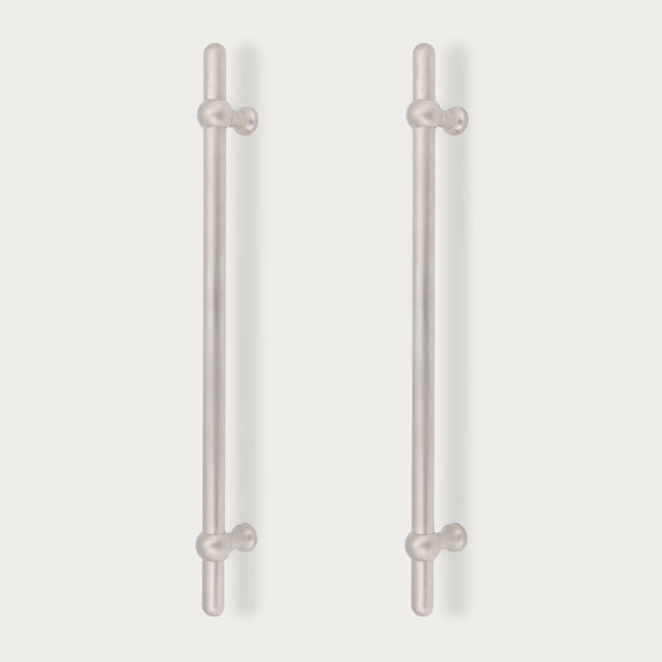 Neptune Handles & Hardware Satin Nickel Oscott Large Bar Handle, Set of 2