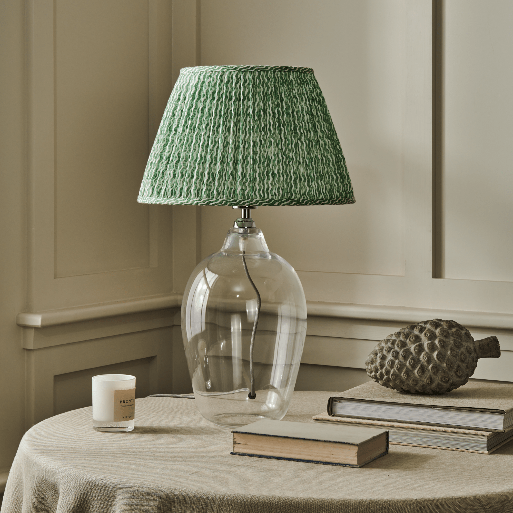 Neptune Lampshades 14in Gathered Lampshade, Popple