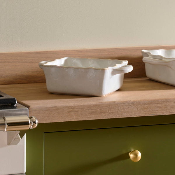 Neptune Serveware Small Bramley Stoneware Baking Dish, White