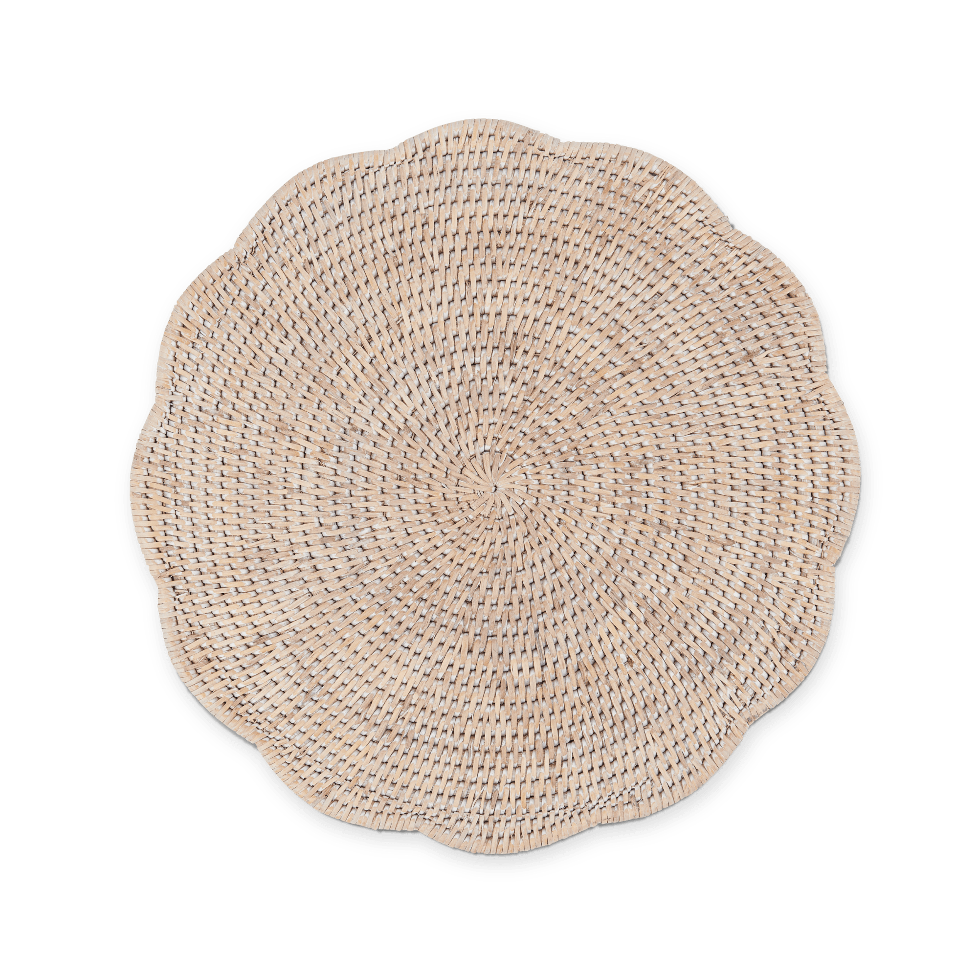 Neptune Tabletop Accessories Default Ashcroft Round Scalloped Placemats, Set of 6