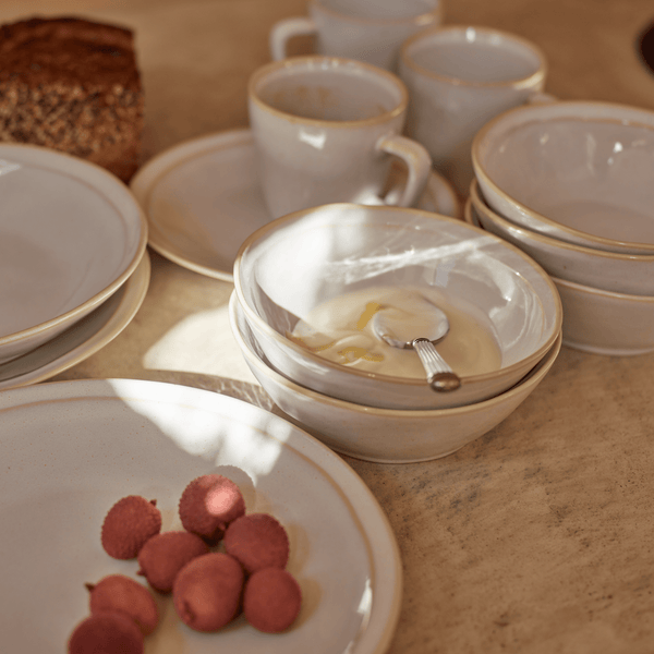 Neptune Tabletop Reactive white Clovelly Pasta Bowl, Set of 6