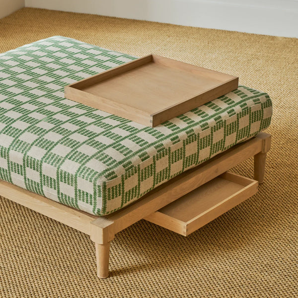 Neptune Furniture_Upholstery_Foot stools default Ophelia Large Footstool, Green Cove