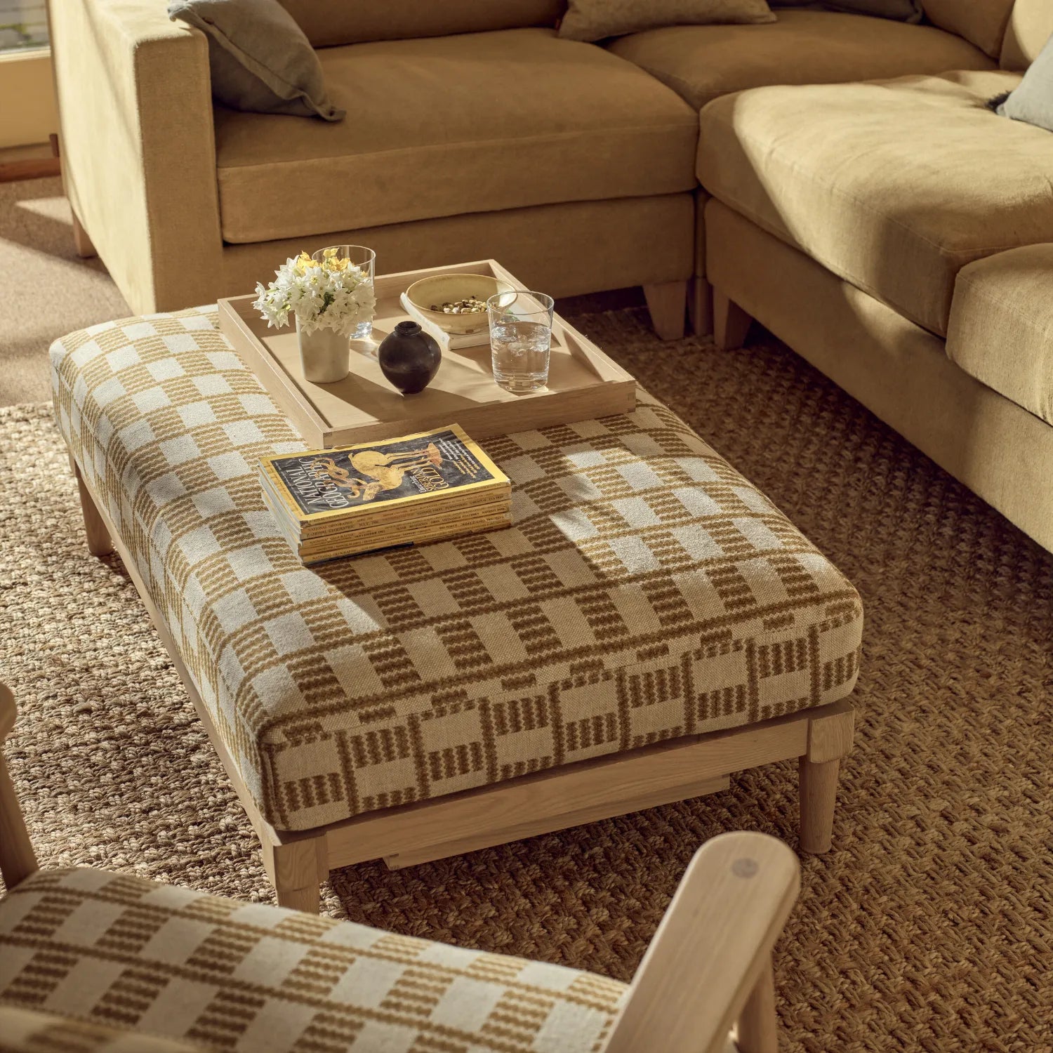 Neptune Furniture_Upholstery_Foot stools default Ophelia Small Footstool, Saffron Cove