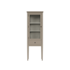 Neptune Free standing storage 0 paint service / Left Handed Portobello Narrow Glass Display Cabinet, Driftwood