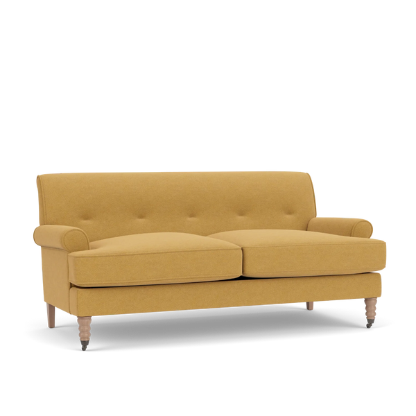 Renewed George 2 Seater Sofa - Signature Linen Saffron - IN Legs