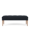 Neptune Furniture_Upholstery_Foot stools default Renewed Rupert Stool - HARRIS TWEED Bilberry - Natural Oak Legs