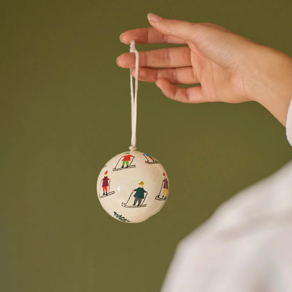 Neptune Seasonal_Christmas_Christmas tree decorations default Ridley Skiers Papier Mâché Bauble