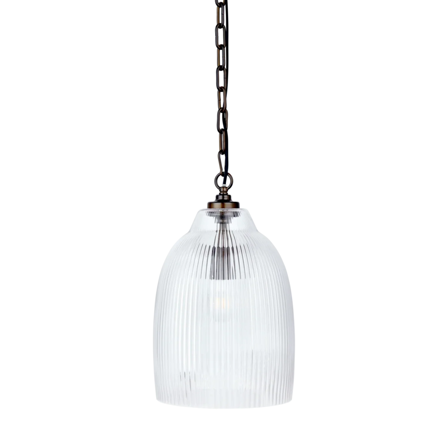 Neptune Accessories_Lighting_Pendants default Shaftesbury Small Flutted Glass Pendant Light, Bronze