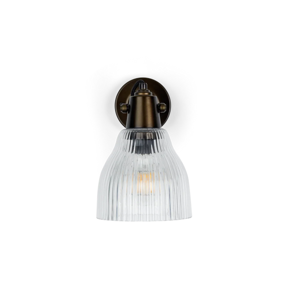 Neptune Accessories_Lighting_Wall lights default Shaftesbury Flutted Glass Wall Light, Bronze