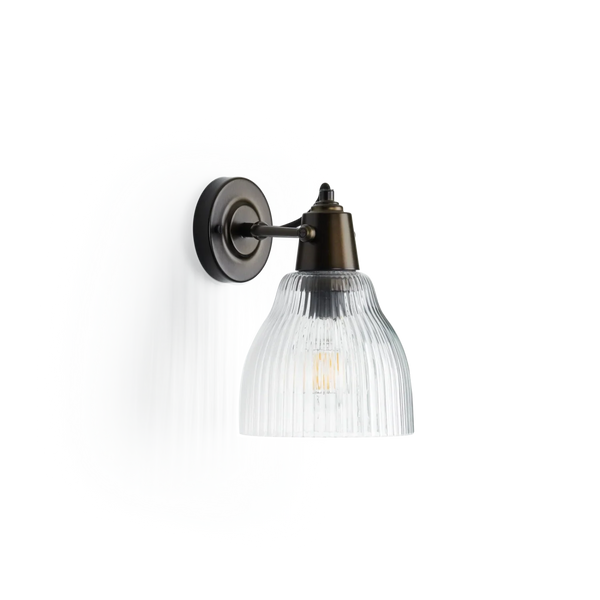 Neptune Accessories_Lighting_Wall lights default Shaftesbury Flutted Glass Wall Light, Bronze