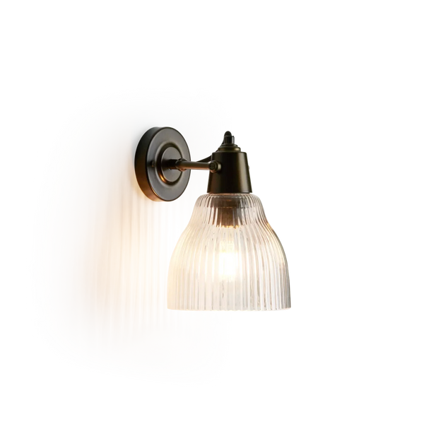Neptune Accessories_Lighting_Wall lights default Shaftesbury Flutted Glass Wall Light, Bronze