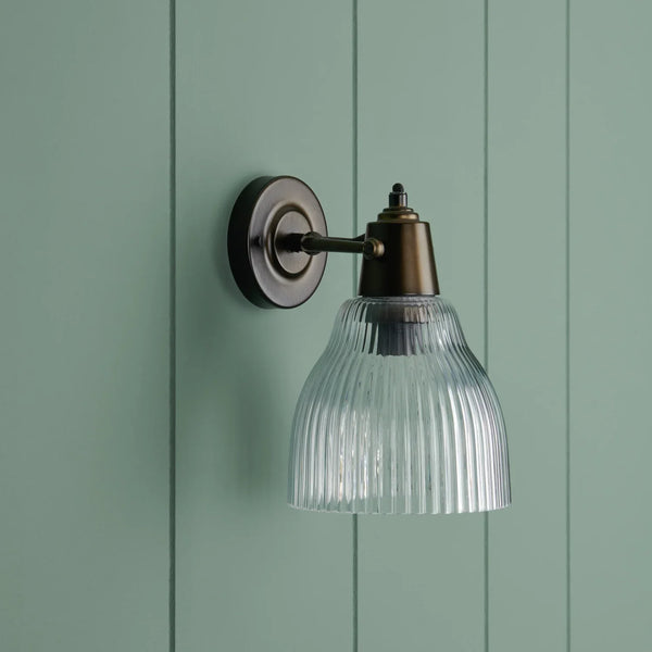 Neptune Accessories_Lighting_Wall lights default Shaftesbury Flutted Glass Wall Light, Bronze