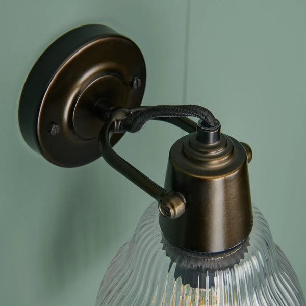 Neptune Accessories_Lighting_Wall lights default Shaftesbury Flutted Glass Wall Light, Bronze