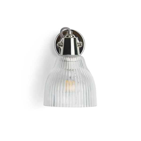 Neptune Accessories_Lighting_Wall lights default Shaftesbury Flutted Glass Wall Light, Chrome