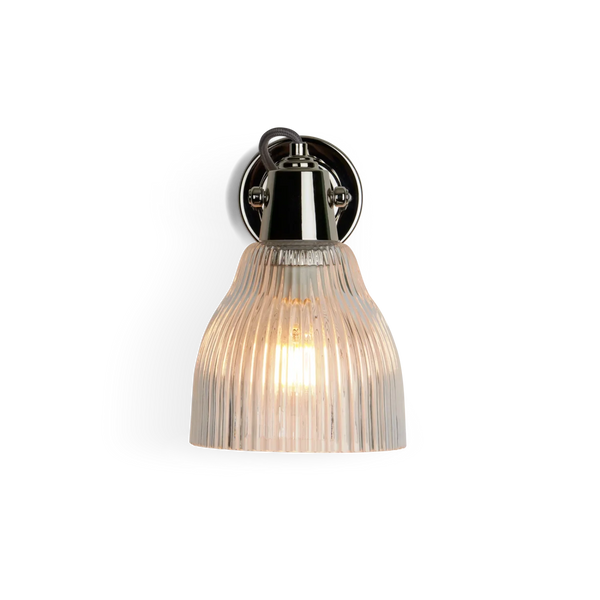 Neptune Accessories_Lighting_Wall lights default Shaftesbury Flutted Glass Wall Light, Chrome